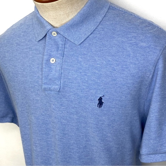 Polo by Ralph Lauren Shirts Polo Ralph Lauren Mens Classic Fit Baby Blue Polo Shirt Short